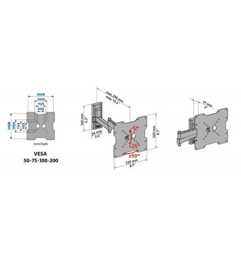 Meliconi CME EDR200 101,6 cm (40 Zoll) Schwarz