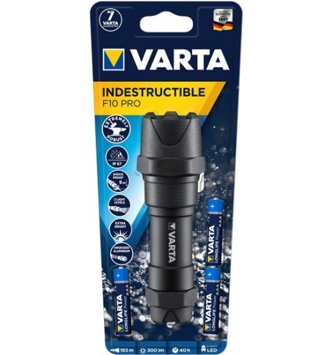 Varta INDESTRUCTIBLE F10 PRO Nero Torcia a mano LED