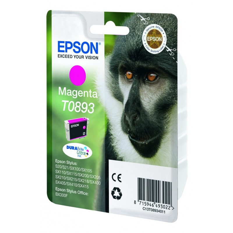 Epson Monkey Cartucho T0893 magenta (etiqueta RF)