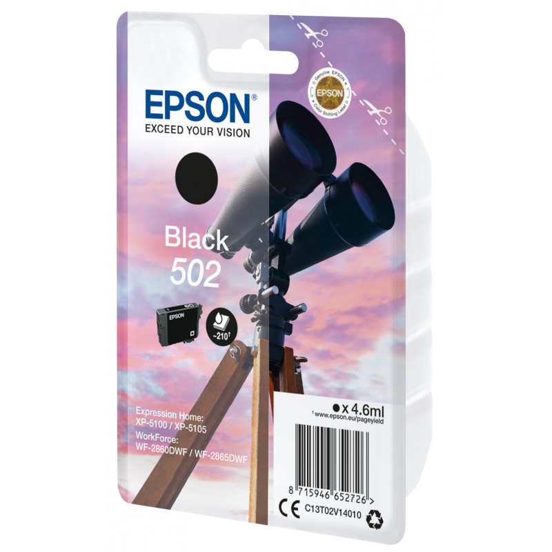 Epson Singlepack Black 502 Ink