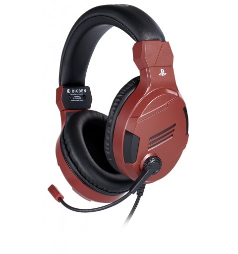 Bigben Interactive PS4OFHEADSETV3R cuffia e auricolare Cablato A Padiglione Giocare Rosso