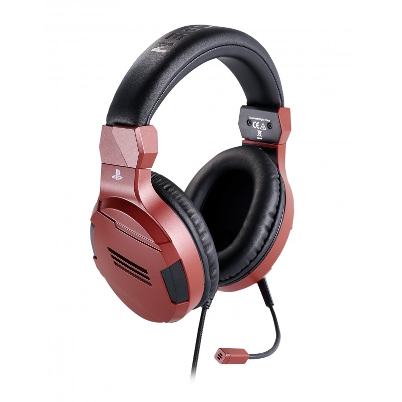 Bigben Interactive PS4OFHEADSETV3R auricular y casco Auriculares Alámbrico Diadema Juego Rojo