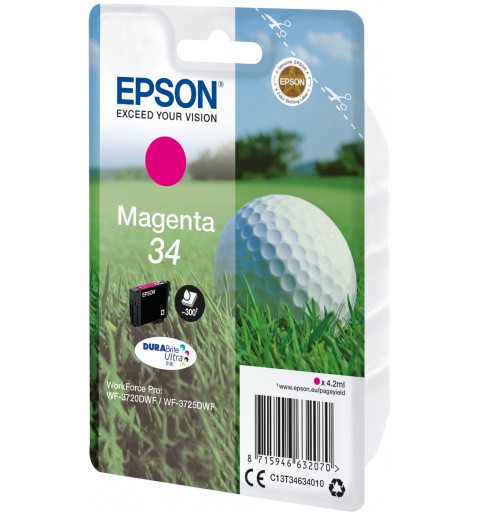 Epson Golf ball Singlepack Magenta 34 DURABrite Ultra Ink