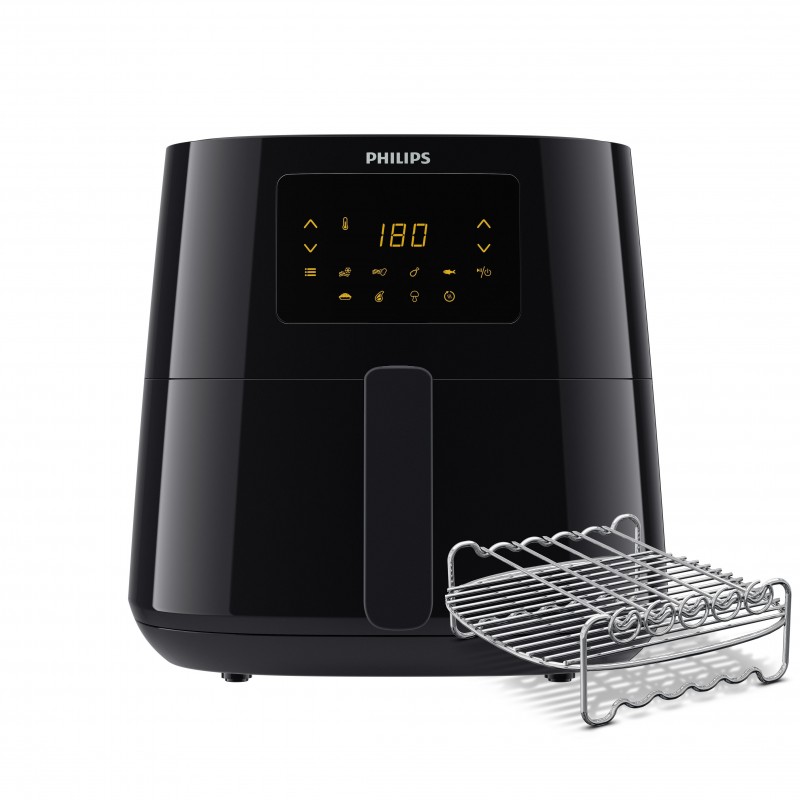 Philips Essential Airfryer XL HD9270 96 da 6,2 l e 1,2 kg con tecnologia Rapid Air + Accessorio cottura doppio livello