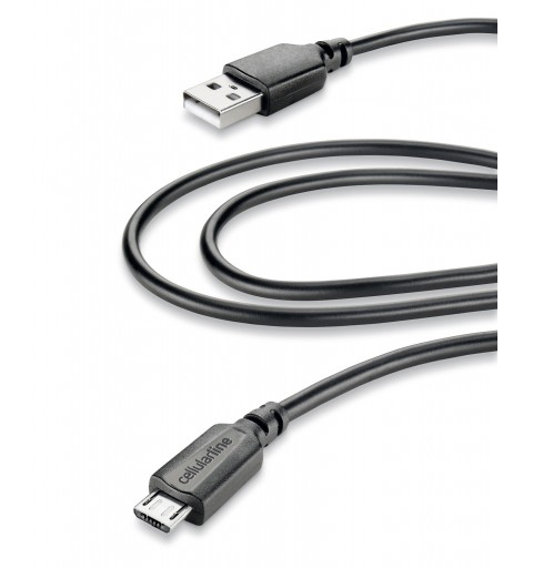 Cellularline 35665 USB Kabel 2 m USB 2.0 USB A Micro-USB B Schwarz