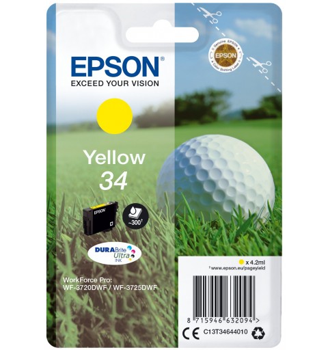 Epson Golf ball Singlepack Yellow 34 DURABrite Ultra Ink