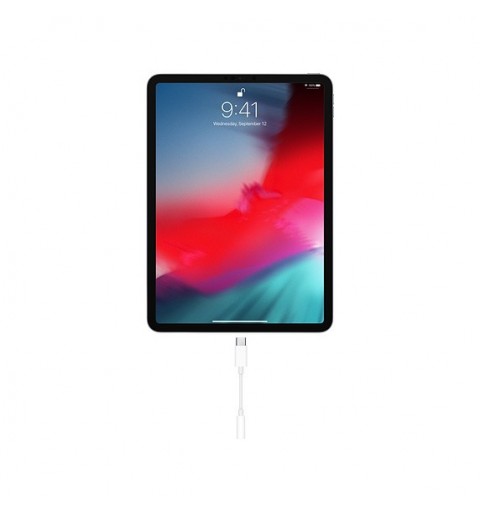 Apple MU7E2ZM A cable de teléfono móvil Blanco 3,5mm USB C