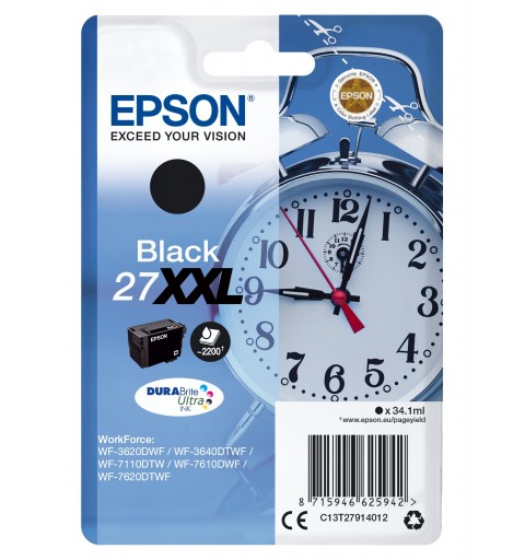 Epson Singlepack Black 27XXL DURABrite Ultra Ink