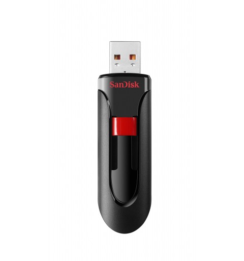 SanDisk Cruzer Glide unidad flash USB 64 GB USB tipo A 2.0 Negro, Rojo