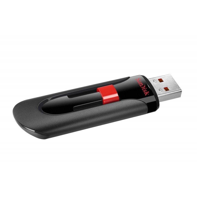 SanDisk Cruzer Glide unidad flash USB 64 GB USB tipo A 2.0 Negro, Rojo