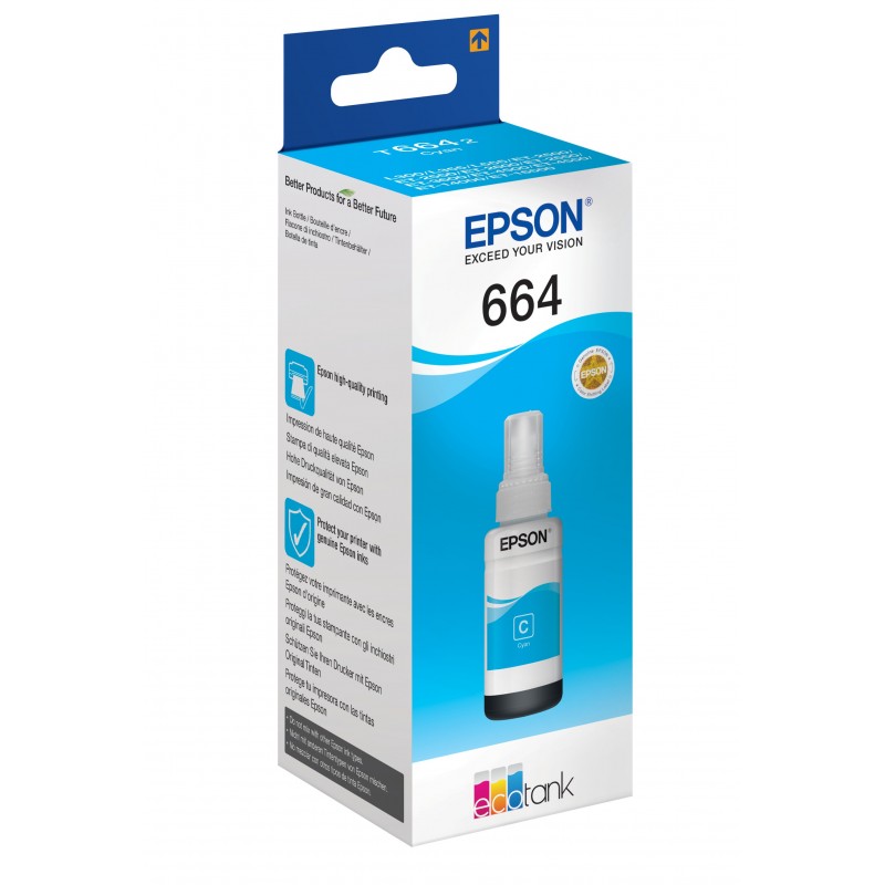 Epson 664 Ecotank Cyan ink bottle (70ml)