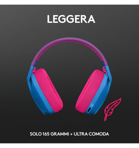 Logitech G G435 LIGHTSPEED Wireless Gaming Headset Auriculares Inalámbrico Diadema Juego Bluetooth Azul