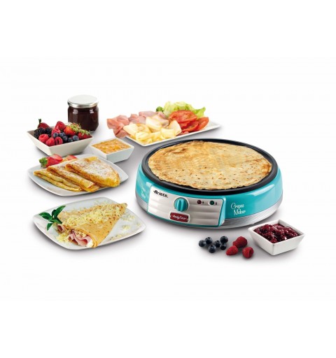 Ariete 0202 Crêpes-Maschine 1 Crepe(s) 1000 W Blau, Silber, Weiß