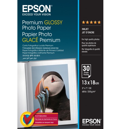 Epson Premium Glossy Photo Paper - 13x18cm - 30 Feuilles