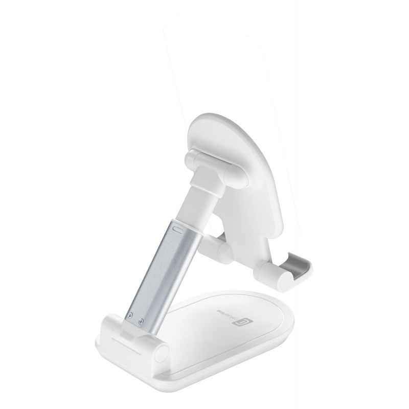 Cellularline Table Stand Support passif Mobile smartphone, Tablette UMPC Aluminium, Blanc