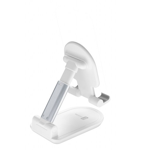 Cellularline Table Stand Support passif Mobile smartphone, Tablette UMPC Aluminium, Blanc