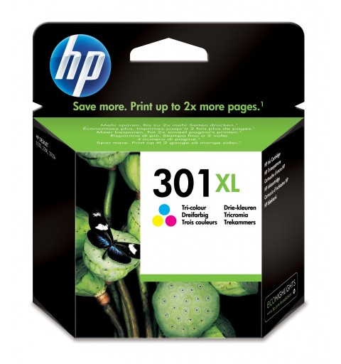 HP 301XL cartouche d'encre trois couleurs grande capacité authentique