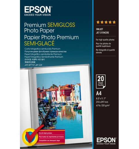 Epson Premium Semi-Gloss Photo Paper - A4 - 20 Sheets