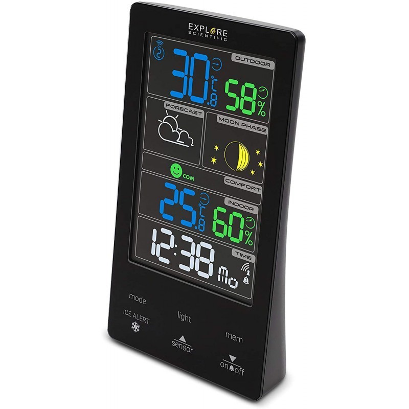 Explore Scientific WSC-4009 digital weather station Black LCD AC