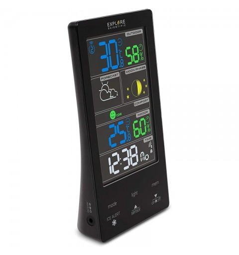 Explore Scientific WSC-4009 digital weather station Black LCD AC