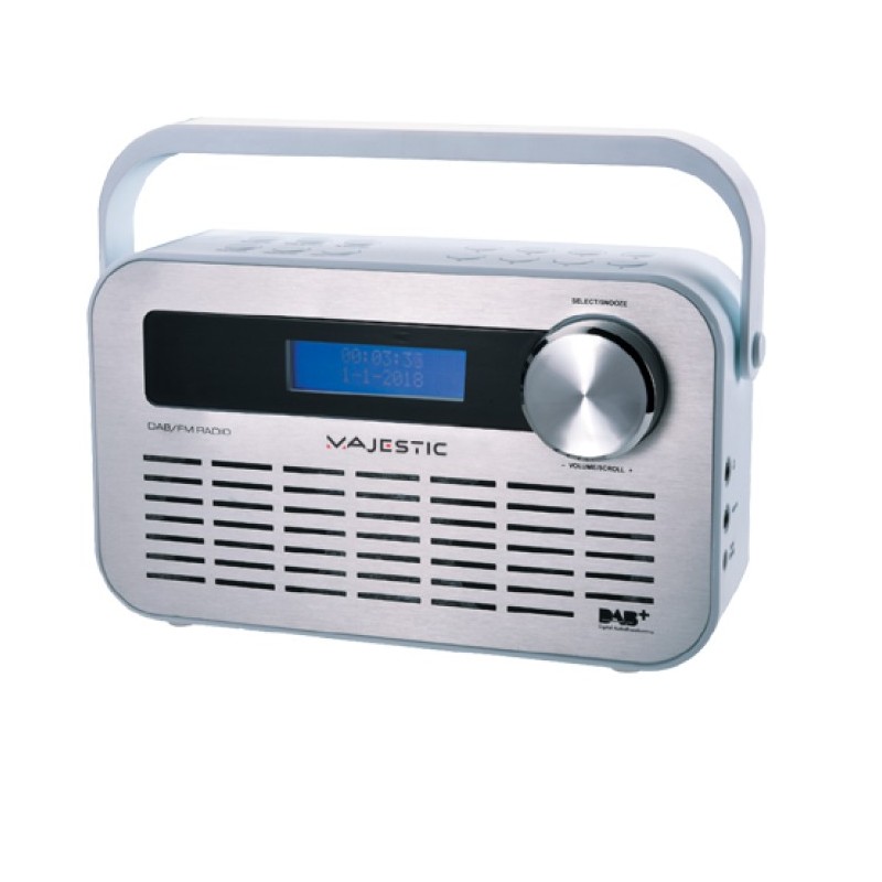 New Majestic DAB-843W radio Portátil Digital Plata