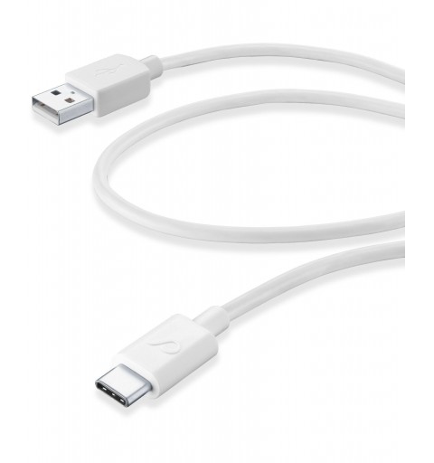 Cellularline USBDATA06USBCW USB cable 0.6 m USB 3.2 Gen 1 (3.1 Gen 1) USB A USB C White