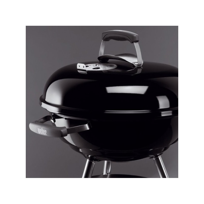 Weber Compact Barbacoa Tetera Carbón vegetal Negro