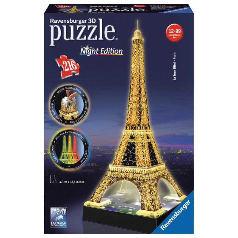 Ravensburger Eiffelturm bei Nacht puzle 3D