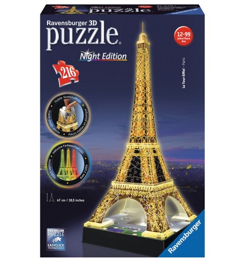 Ravensburger Eiffelturm bei Nacht puzzle en 3D