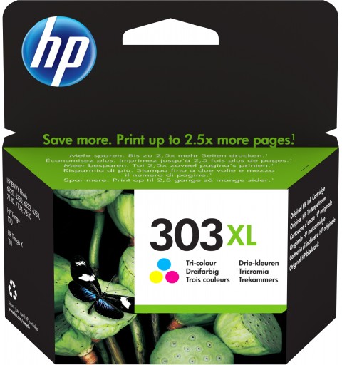 HP 303XL Cyan Magenta Gelb Original Druckerpatrone mit hoher Reichweite