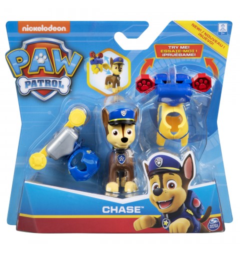 PAW Patrol , action pack con figura de Chase con 2 uniformes de quita y pon, para niños a partir de 3 años