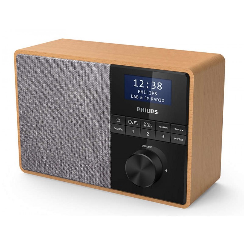 Philips TAR5505 10 radio Portatile Digitale Nero, Grigio, Legno