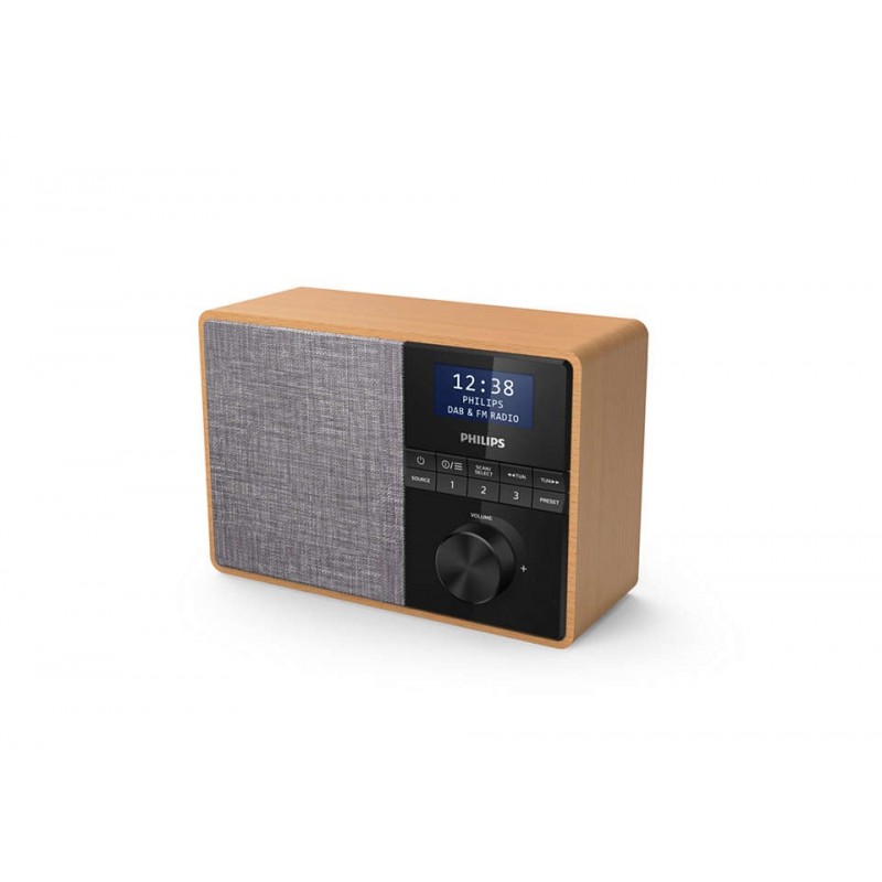 Philips TAR5505 10 radio Portable Digital Black, Grey, Wood