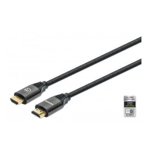 Manhattan 355940 câble HDMI 2 m HDMI Type A (Standard) Noir