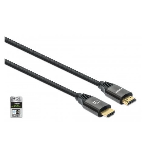 Manhattan 355940 câble HDMI 2 m HDMI Type A (Standard) Noir