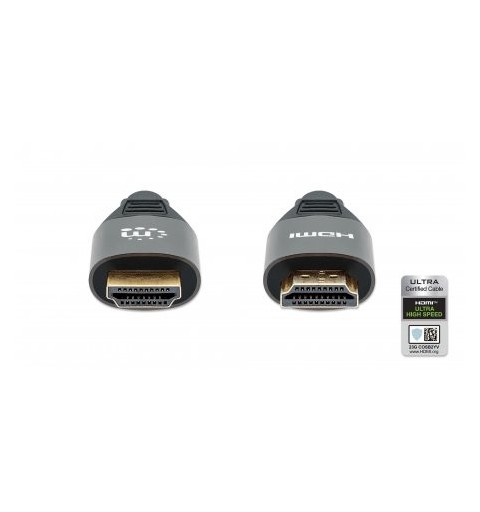 Manhattan 355940 câble HDMI 2 m HDMI Type A (Standard) Noir