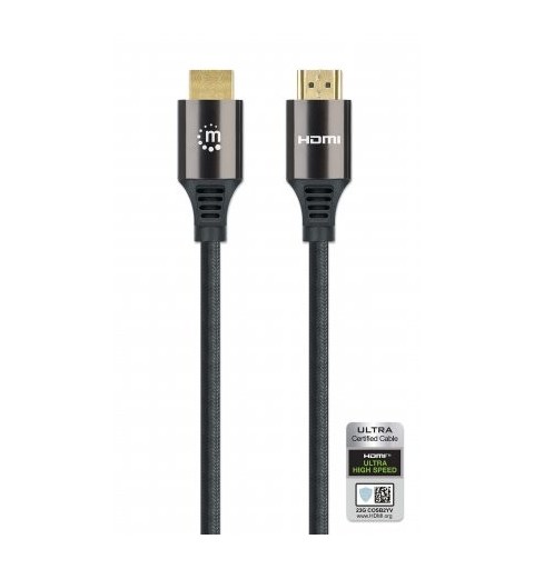 Manhattan 355940 câble HDMI 2 m HDMI Type A (Standard) Noir