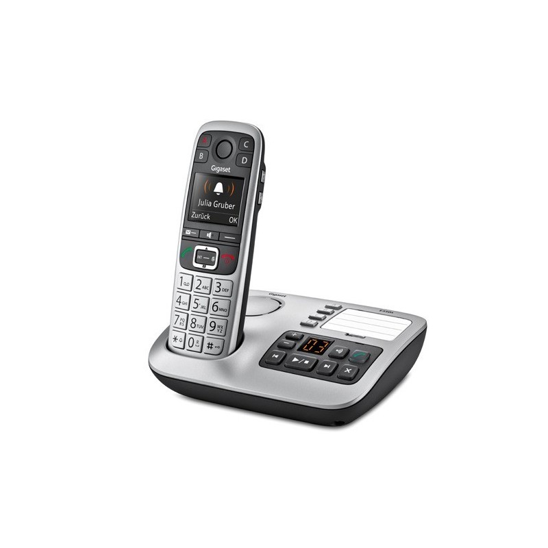 Gigaset E 560 A Telefon DECT-Telefon Anrufer-Identifikation Schwarz, Silber