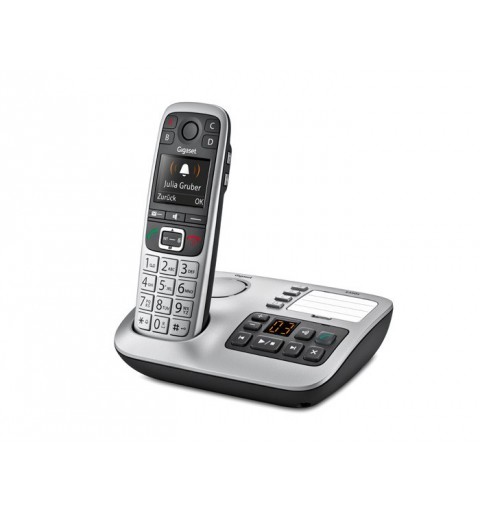 Gigaset E 560 A teléfono Teléfono DECT Identificador de llamadas Negro, Plata