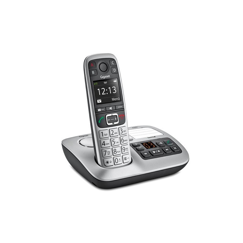 Gigaset E 560 A teléfono Teléfono DECT Identificador de llamadas Negro, Plata