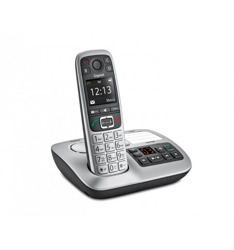 Gigaset E 560 A teléfono Teléfono DECT Identificador de llamadas Negro, Plata