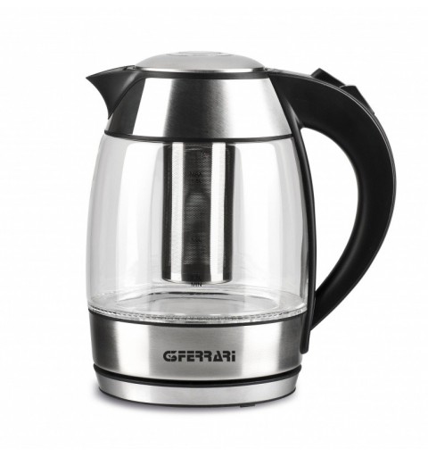 G3 Ferrari BolleBlu electric kettle 1.8 L 2200 W Black, Stainless steel, Transparent