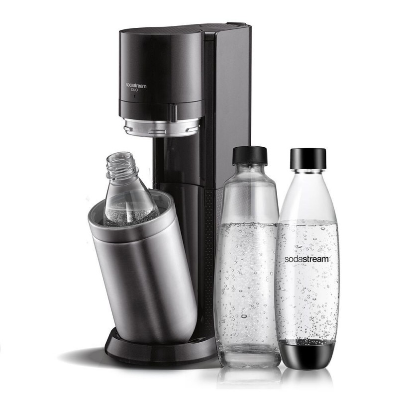 SodaStream DUO black Negro, Acero inoxidable