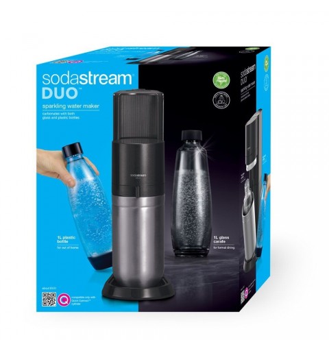 SodaStream DUO black Negro, Acero inoxidable