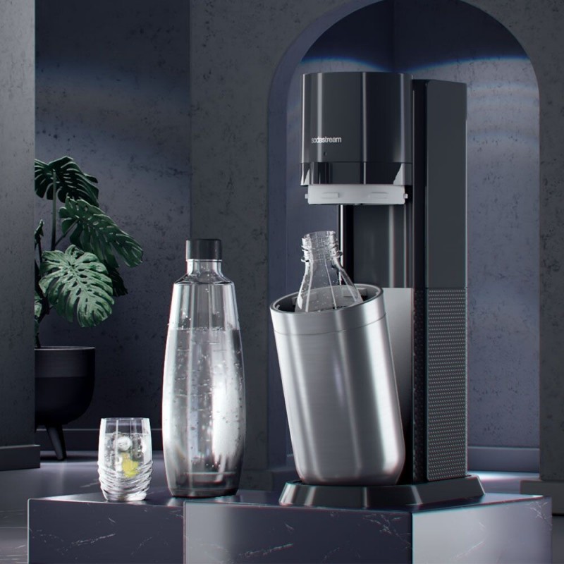 SodaStream DUO black Negro, Acero inoxidable