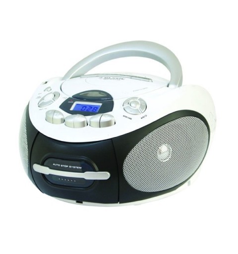 New Majestic AH-2387R MP3 USB Reproductor de CD portátil Negro, Blanco