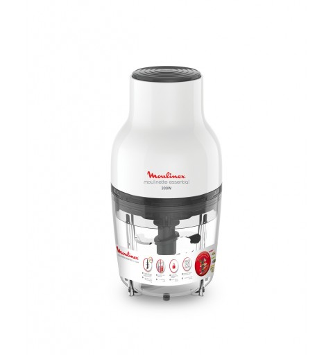 Moulinex DJ520 picadora eléctrica de alimentos 0,4 L 300 W Blanco