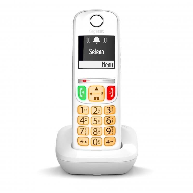 Gigaset E270 DECT-Telefon Anrufer-Identifikation Weiß