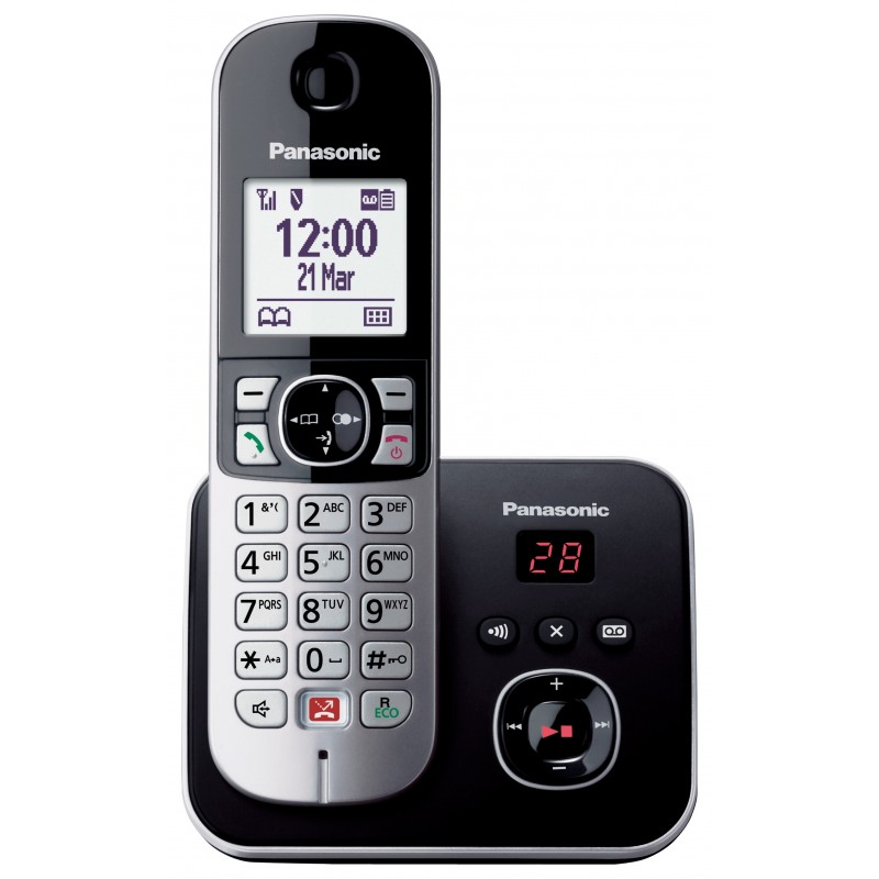 Panasonic KX-TG6861 Teléfono DECT Identificador de llamadas Negro, Gris