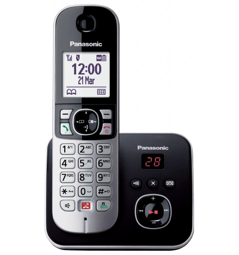 Panasonic KX-TG6861 Teléfono DECT Identificador de llamadas Negro, Gris